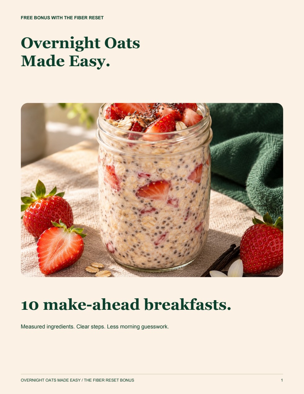 Overnight Oats Made Easy recipe book cover